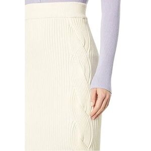 BCBGeneration • Twist-Knit Ribbed Skirt • Ivory